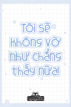 TÔI SẼ KHÔNG VỜ NHƯ CHẲNG THẤY NỮA!